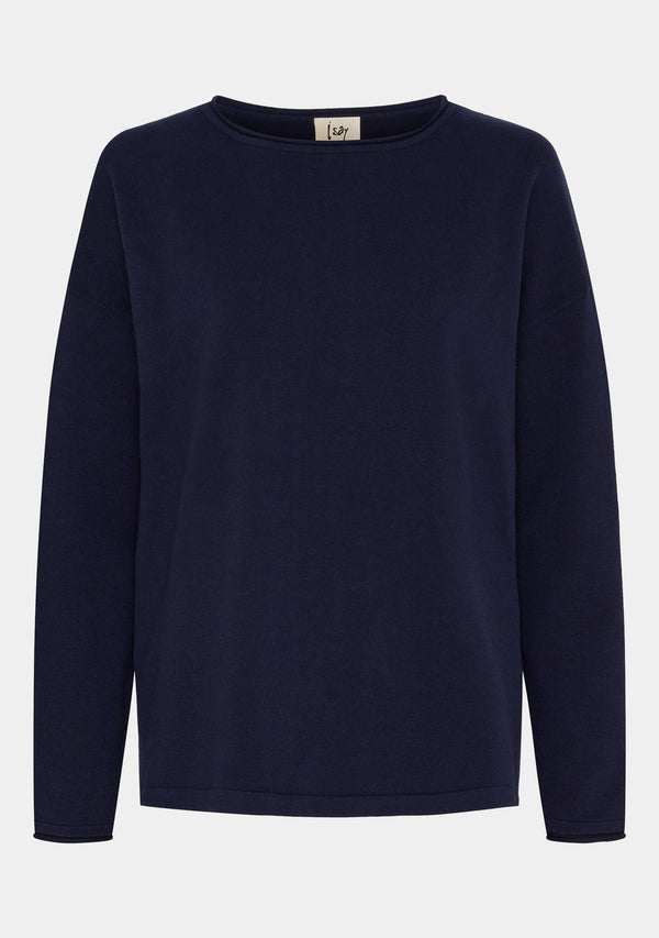 I SAY Frigga Knit Pullover Knitwear 640 Navy
