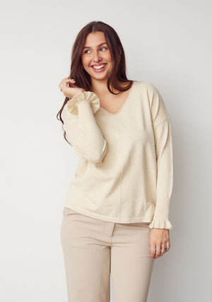 I SAY Frigga Smock Pullover Knitwear 171 Creamy