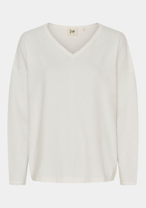 I SAY Frigga V-Neck Knitwear 101 Broken White