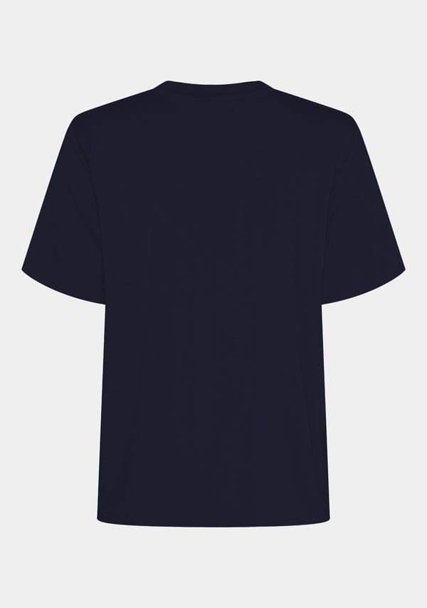 I SAY Gritt O-Neck T-Shirt T-Shirts 640 Navy
