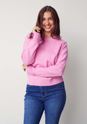 I SAY Gwen Basic Pullover Knitwear 515 Hot pink