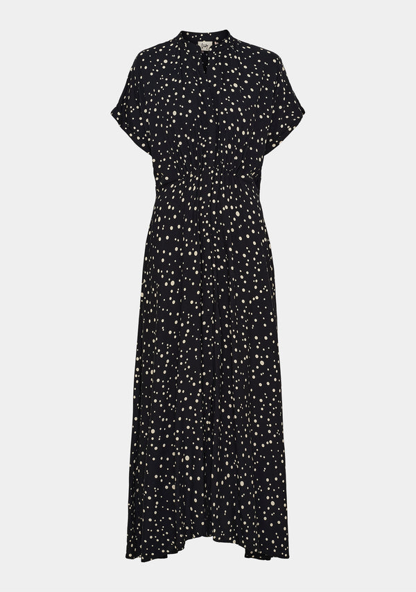 I SAY Gyta Dress Dresses M67 Black w/Sand Drops