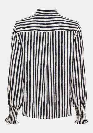 I SAY Gyta Smock Blouse Blouses N16 Creamy w/Black