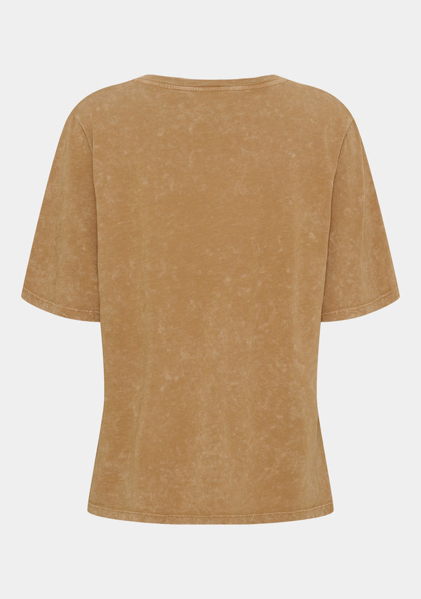 I SAY Haley T-Shirt T-Shirts M75 Washed Luxury Camel