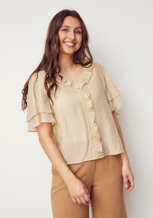 I SAY Harper s/s Blouse Blouses 139 Washed Sand