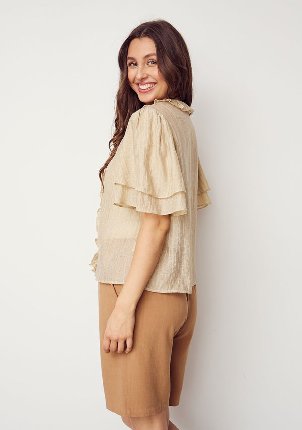 I SAY Harper s/s Blouse Blouses 139 Washed Sand
