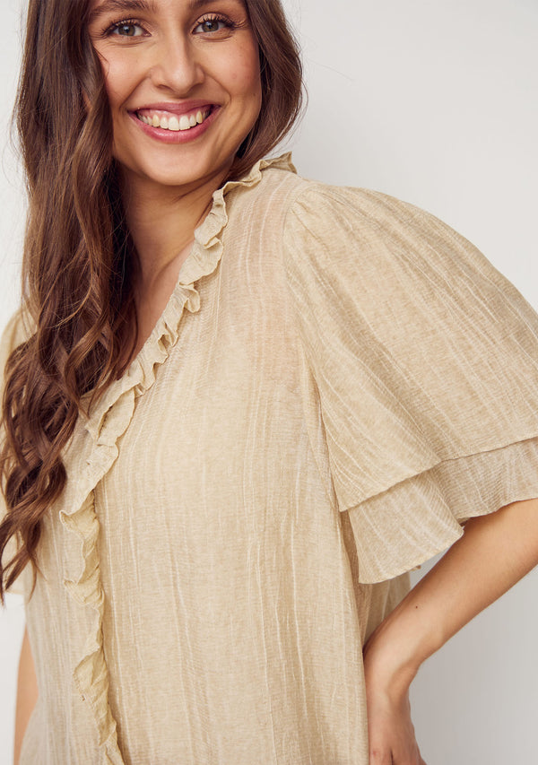 I SAY Harper s/s Blouse Blouses 139 Washed Sand