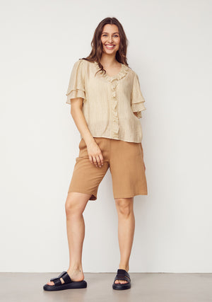 I SAY Harper s/s Blouse Blouses 139 Washed Sand