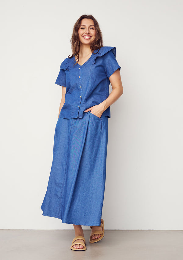 I SAY Heba Skirt Skirts 643 Denim