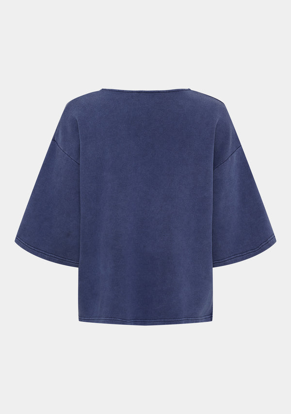 I SAY Heike Sweat Blouses 635 Washed Navy