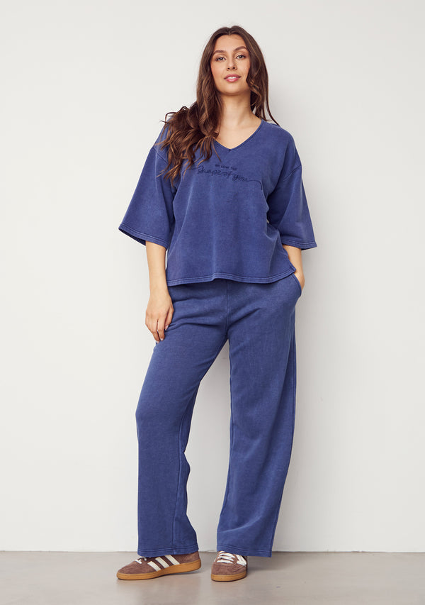 I SAY Heike Sweat Blouses 635 Washed Navy