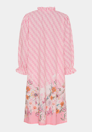 I SAY Helia New Dress Dresses N32 Pink Tone Borderprint