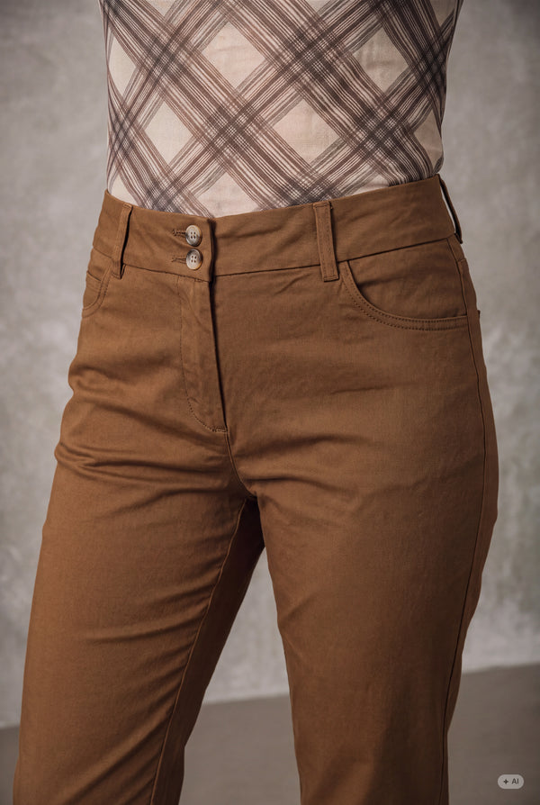 I SAY Isay Chino Pant Pants 314 Toffee