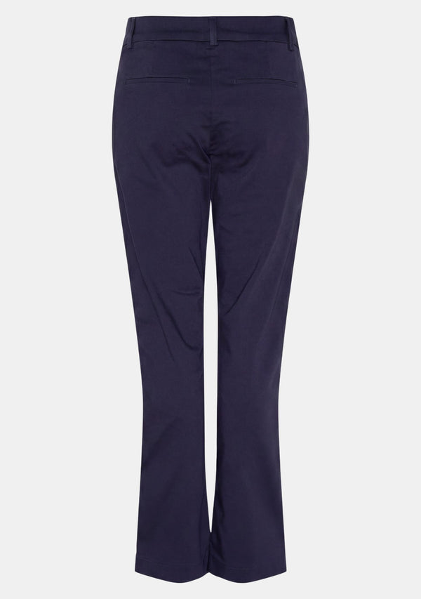 I SAY Isay Long Highwaist Chino Pants 640 Navy