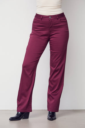 I SAY Isay Long Straight Pant Pants 434 Wine