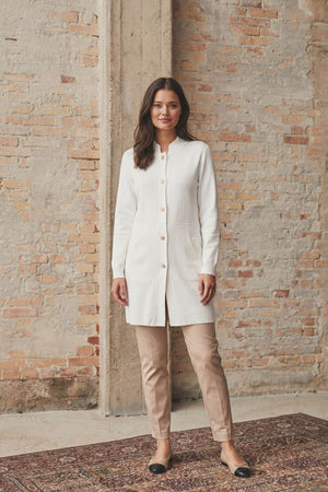 I SAY Jena Button Cardigan Knitwear 101 Broken White