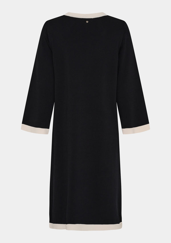 I SAY Jena Knit Dress Knitwear M41 Black w/Cream
