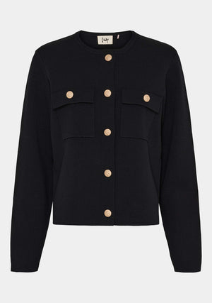 I SAY Jena Pocket Cardigan Cardigans 900 Black