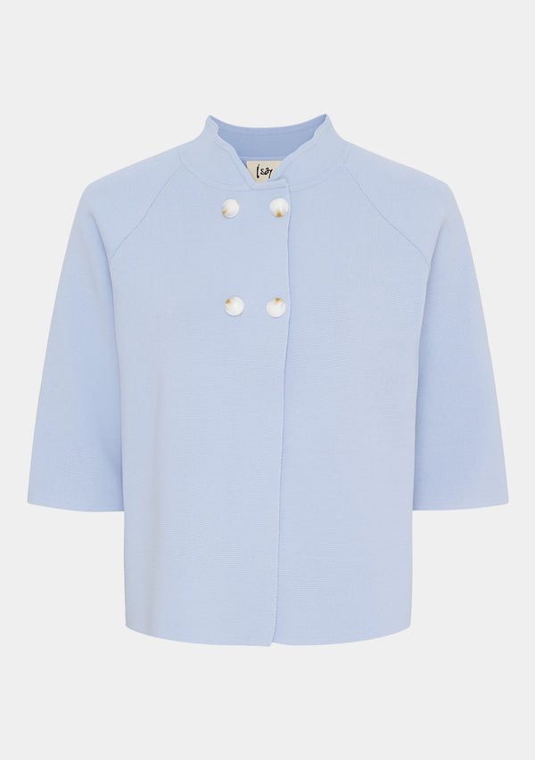 I SAY Jena Poncho Blouse Knitwear 619 Light Blue