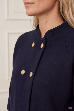 I SAY Jena Poncho Blouse Knitwear 640 Navy