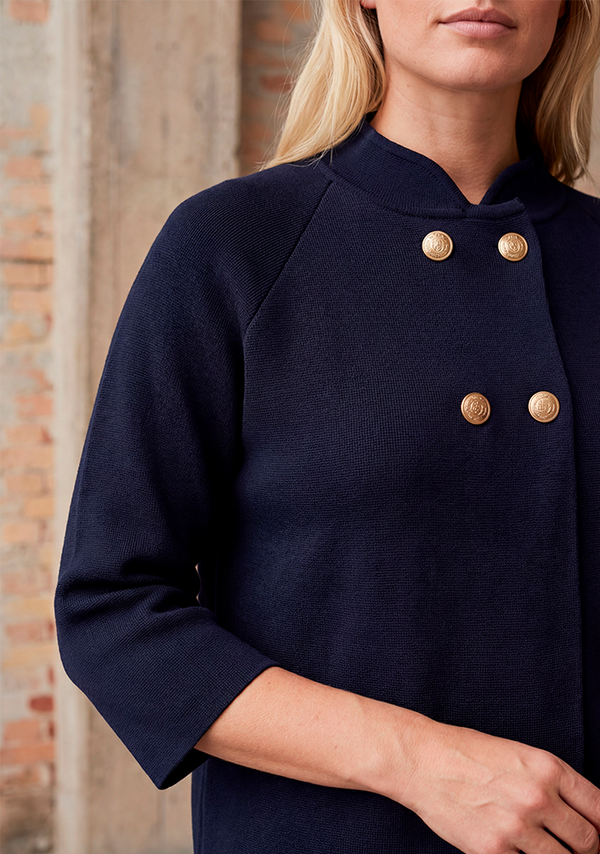 I SAY Jena Poncho Blouse Knitwear 640 Navy