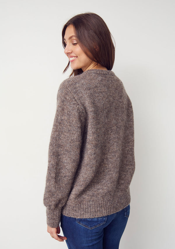 I SAY Joa Knit Cardigan Cardigans 361 Taupe Melange