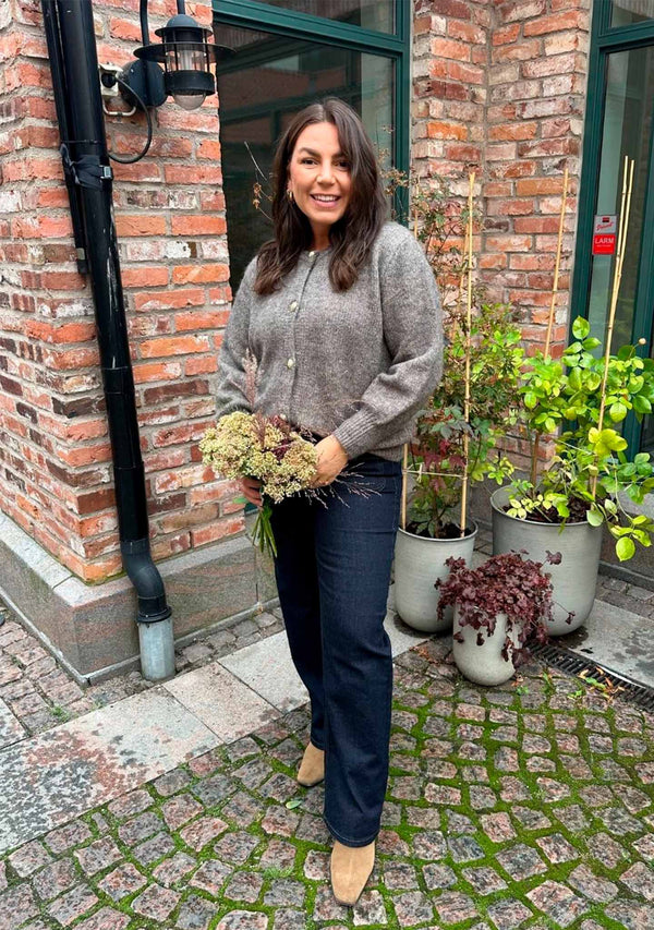 I SAY Joa Knit Cardigan Cardigans 361 Taupe Melange