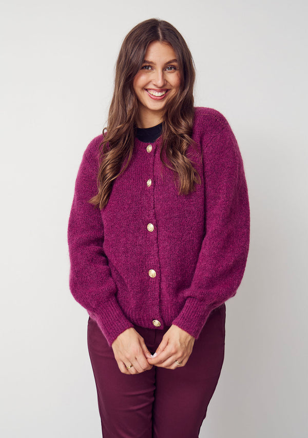 I SAY Joa Knit Cardigan Cardigans 536 Cerise