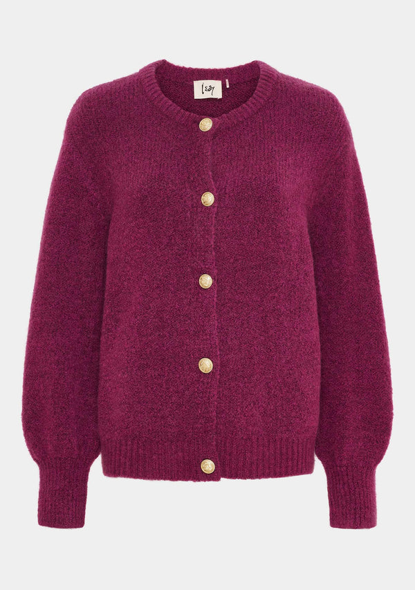 I SAY Joa Knit Cardigan Cardigans 536 Cerise