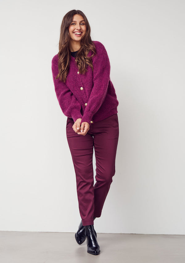 I SAY Joa Knit Cardigan Cardigans 536 Cerise