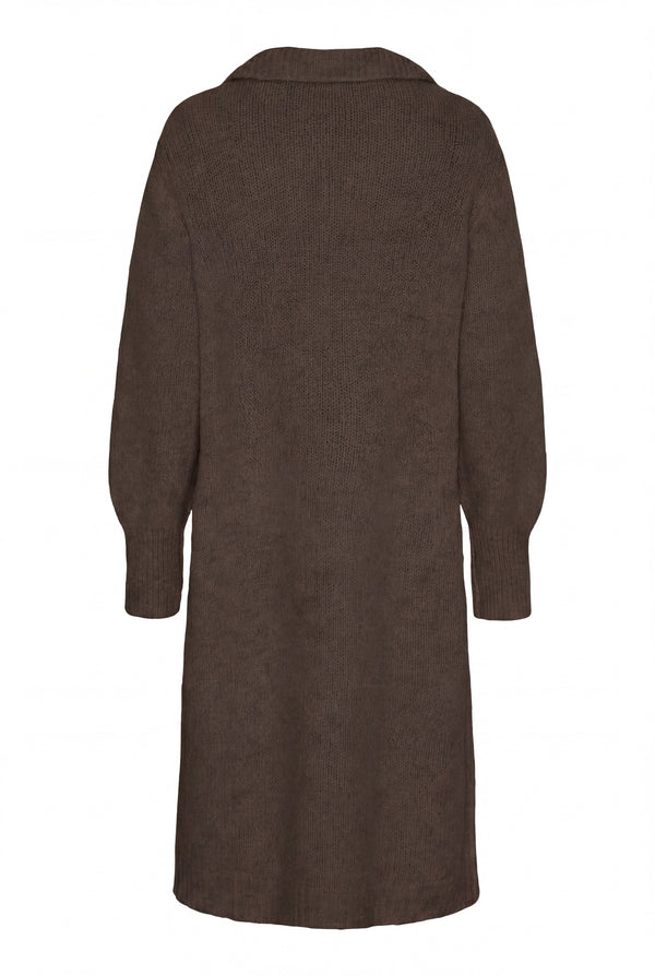 I SAY Joa Long Cardigan Knitwear 356 Dark brown