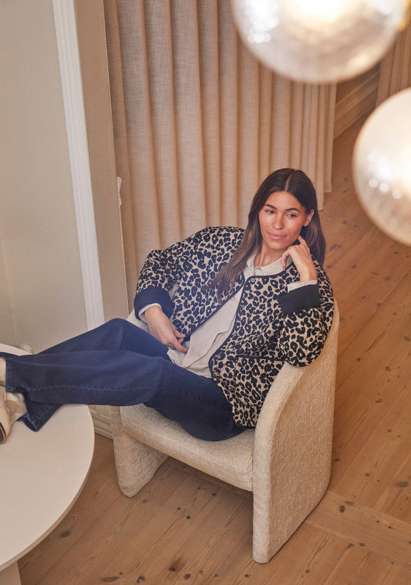 I SAY Johanna Quilted Jacket Jackets M95 Black Animal