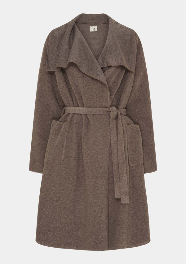 I SAY Josa Coat Outerwear 368 Taupe