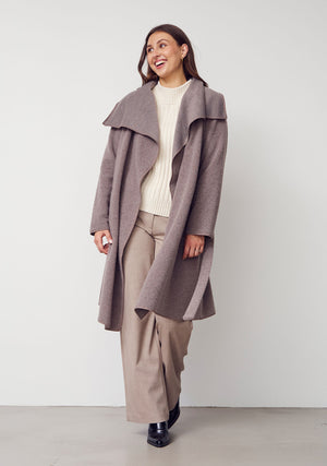 I SAY Josa Coat Outerwear 368 Taupe