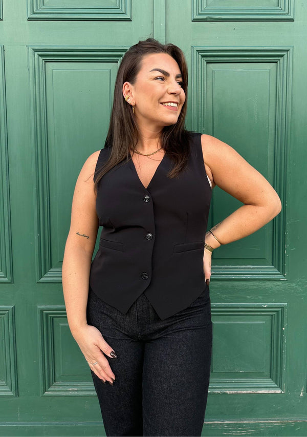 I SAY Josia Waistcoat Vest 900 Black