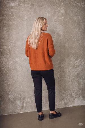 I SAY Kaddy Knit Pullover Knitwear 243 Autumn Orange