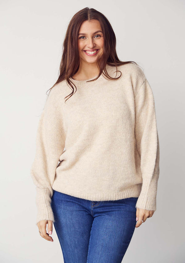 I SAY Kaho Knit Pullover Knitwear 111 Sand Melange