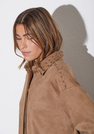 I SAY Kaja Shirt Jacket Jackets 930 Potato