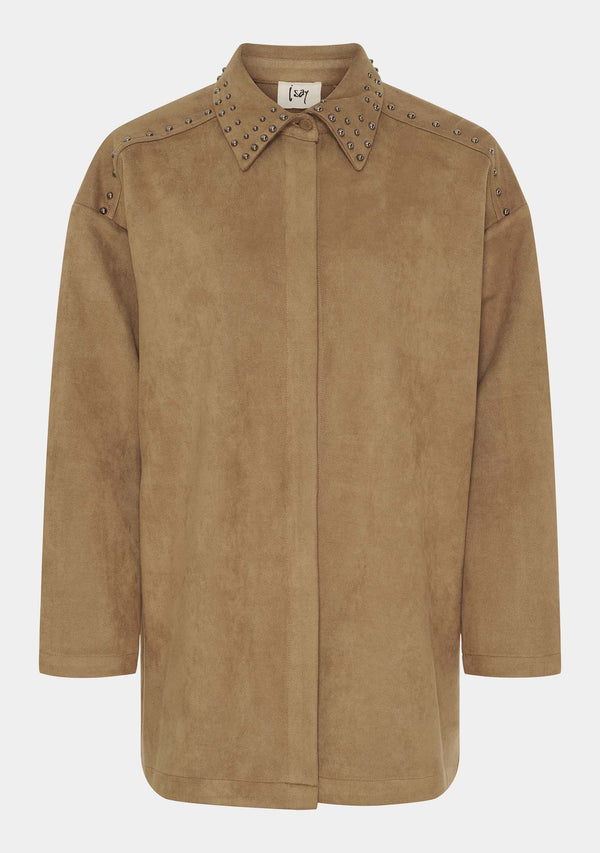 I SAY Kaja Shirt Jacket Jackets 930 Potato