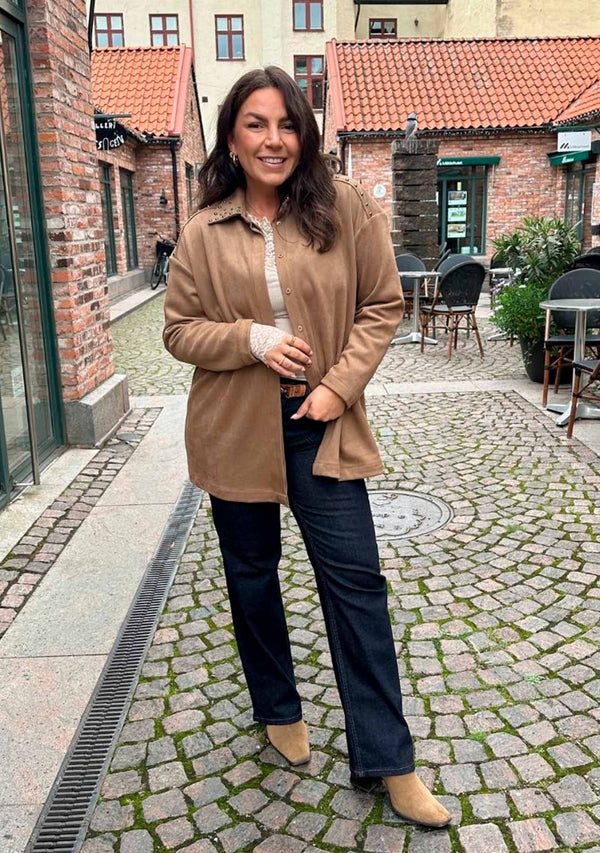 I SAY Kaja Shirt Jacket Jackets 930 Potato