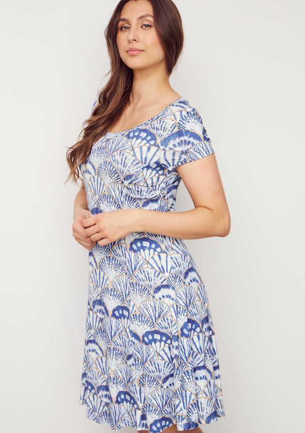 I SAY Kalla Jersey Dress Dresses M71 Blue Seashell