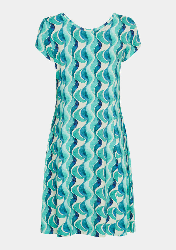 I SAY Kalla Jersey Dress Dresses M72 Aqua Flow