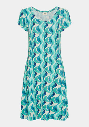 I SAY Kalla Jersey Dress Dresses M72 Aqua Flow