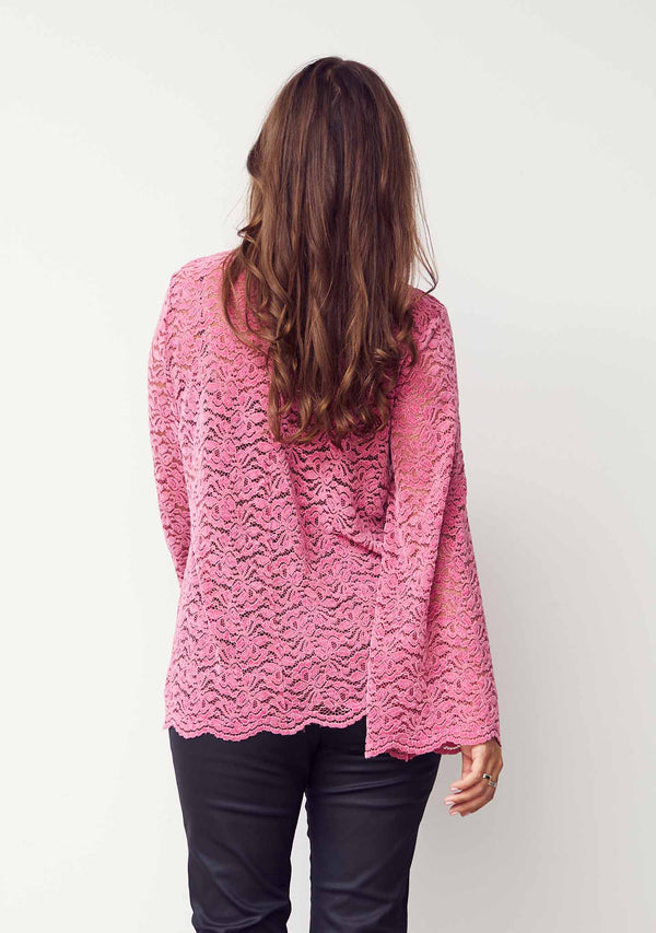 I SAY Kamille Lace Blouse Blouses 536 Cerise