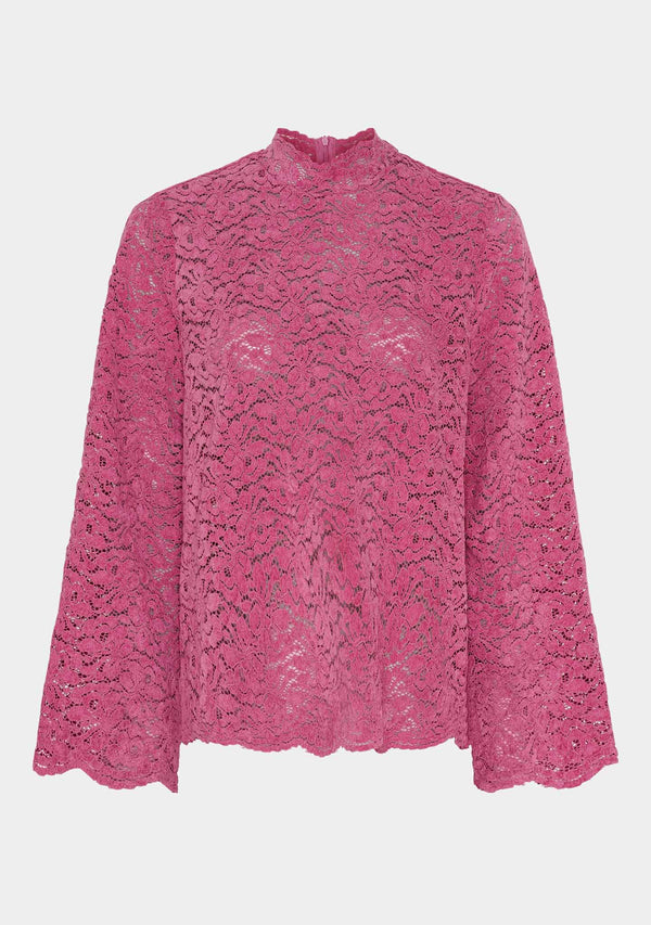 I SAY Kamille Lace Blouse Blouses 536 Cerise