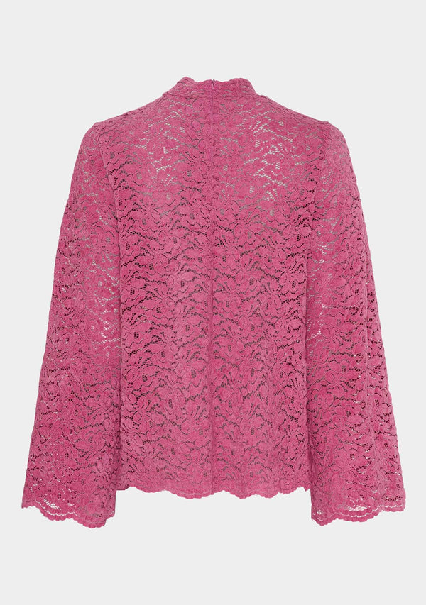 I SAY Kamille Lace Blouse Blouses 536 Cerise