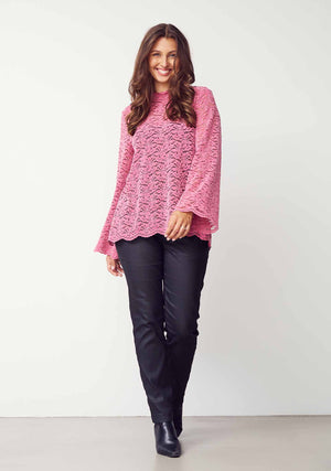 I SAY Kamille Lace Blouse Blouses 536 Cerise