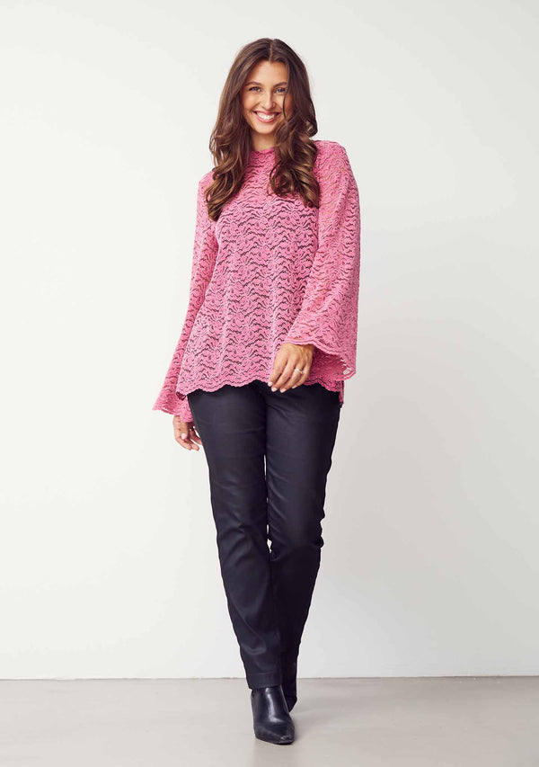 I SAY Kamille Lace Blouse Blouses 536 Cerise