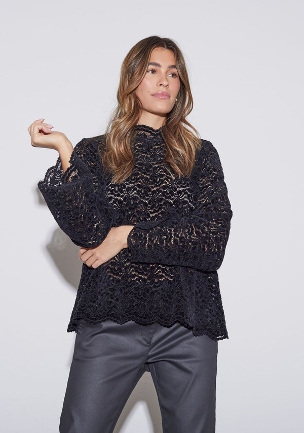 I SAY Kamille Lace Blouse Blouses 900 Black