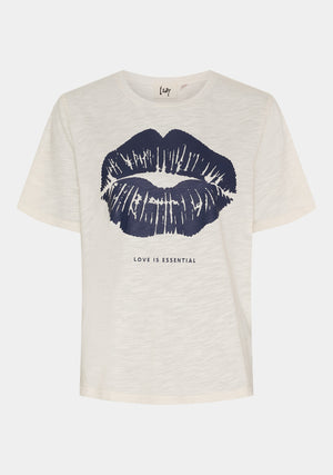 I SAY Kora Lip T-Shirt T-Shirts 101 Broken White